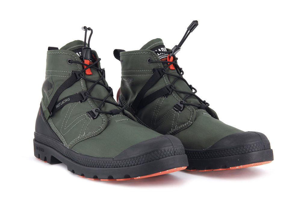 Botas Palladium PAMPA TRAVEL LITE+ WATERPROOF Hombre Verde Oliva | Costa Rica-71906